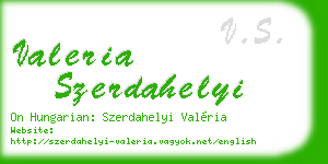 valeria szerdahelyi business card