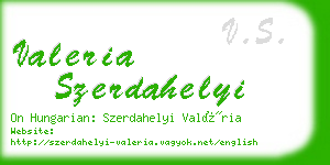 valeria szerdahelyi business card